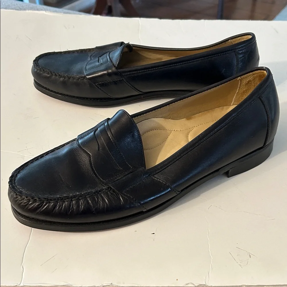 Dexter Men's Elegant Black Slip-On Penny Loafers size 11 made USA